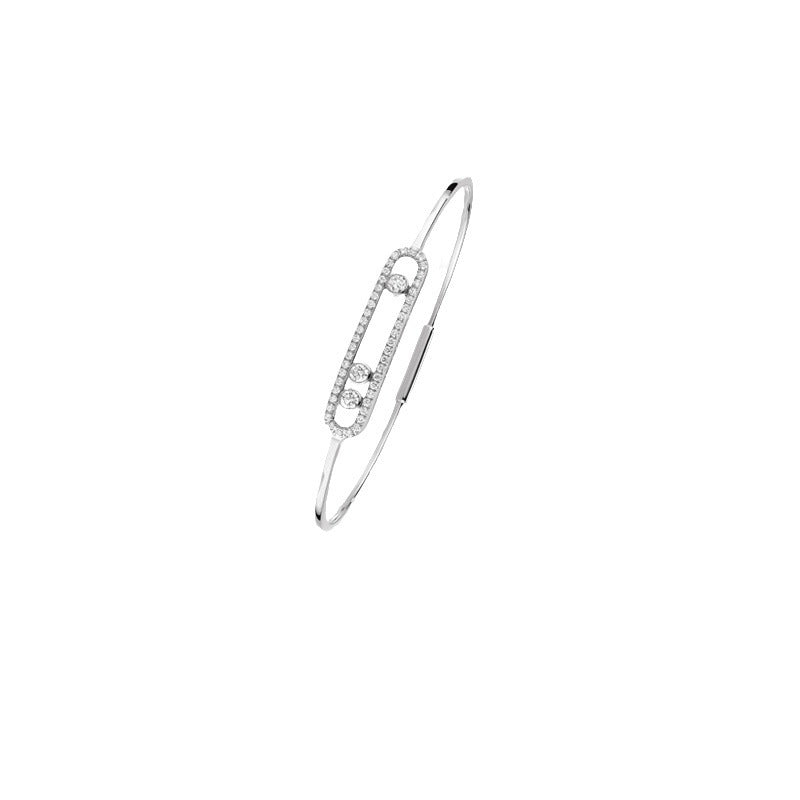 S925 Silver Light Luxury And Simplicity MOVE Bracelet For Women