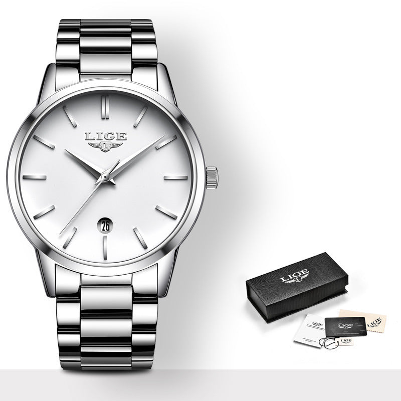Herrenuhr mit drei Zeigern, wasserdicht, Quarzuhr