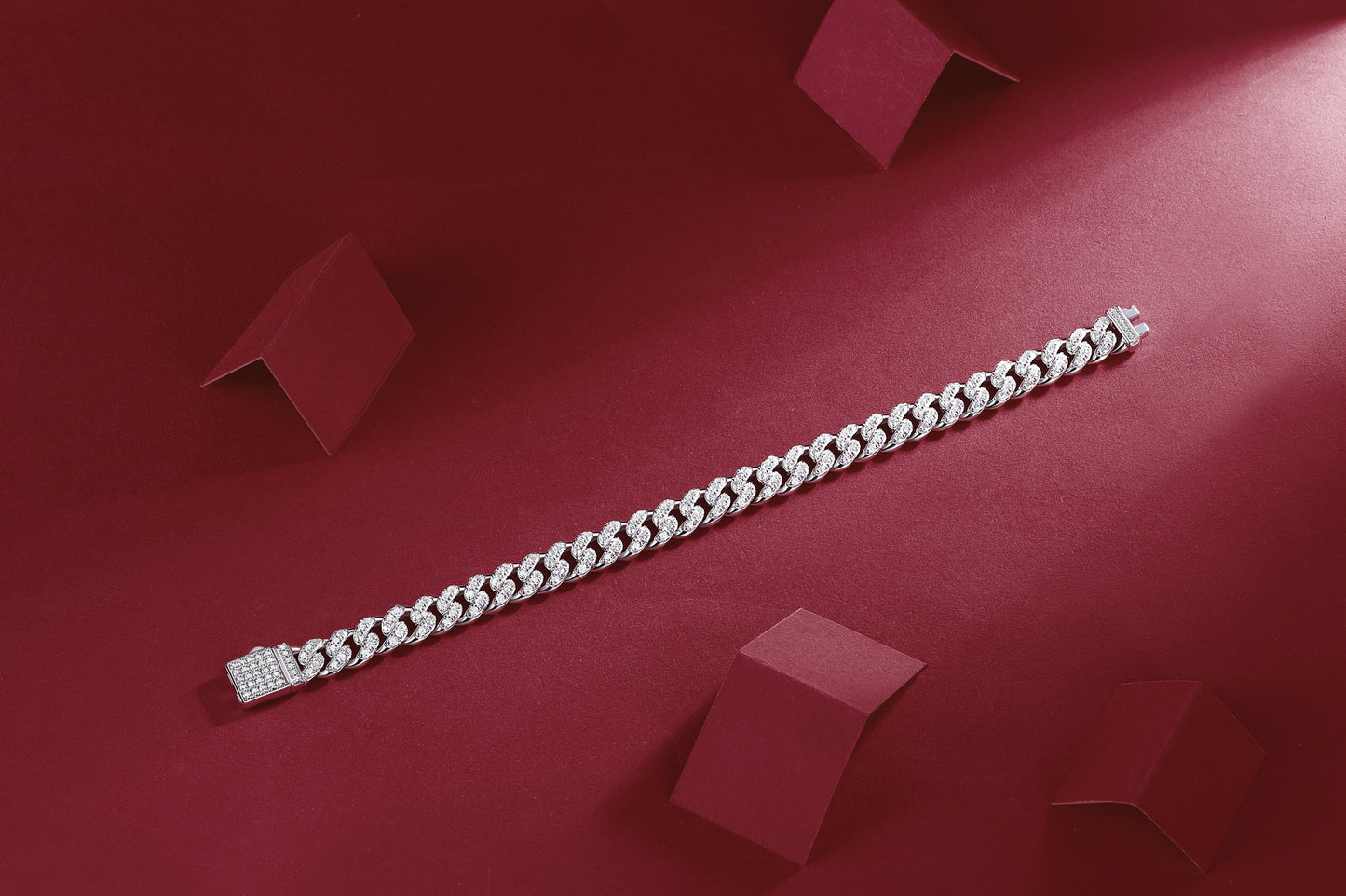 The Light Of Faith Luxury Fashion Mossan Diamond S925 Silver Bracelet