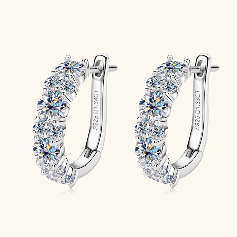 Moissanite Earring Eardrop Girls' High-grade Ear Clip
