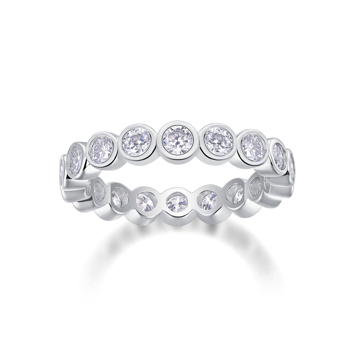 Diamantring Luxus Fashion Set Moissanite Silberring