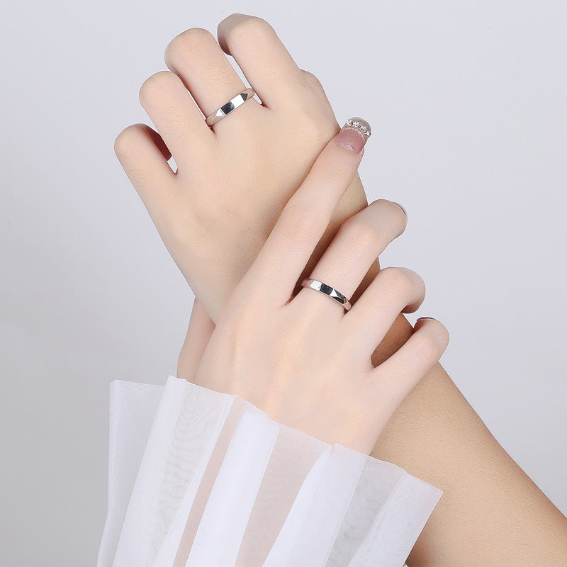 925 Sterling Silber Nicht verblassender Paarring