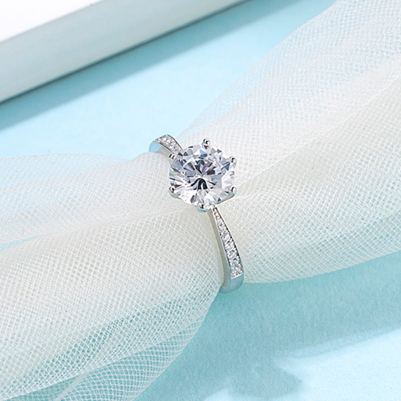 925 Silver Smart 2.0 Carat Moissanite Ring