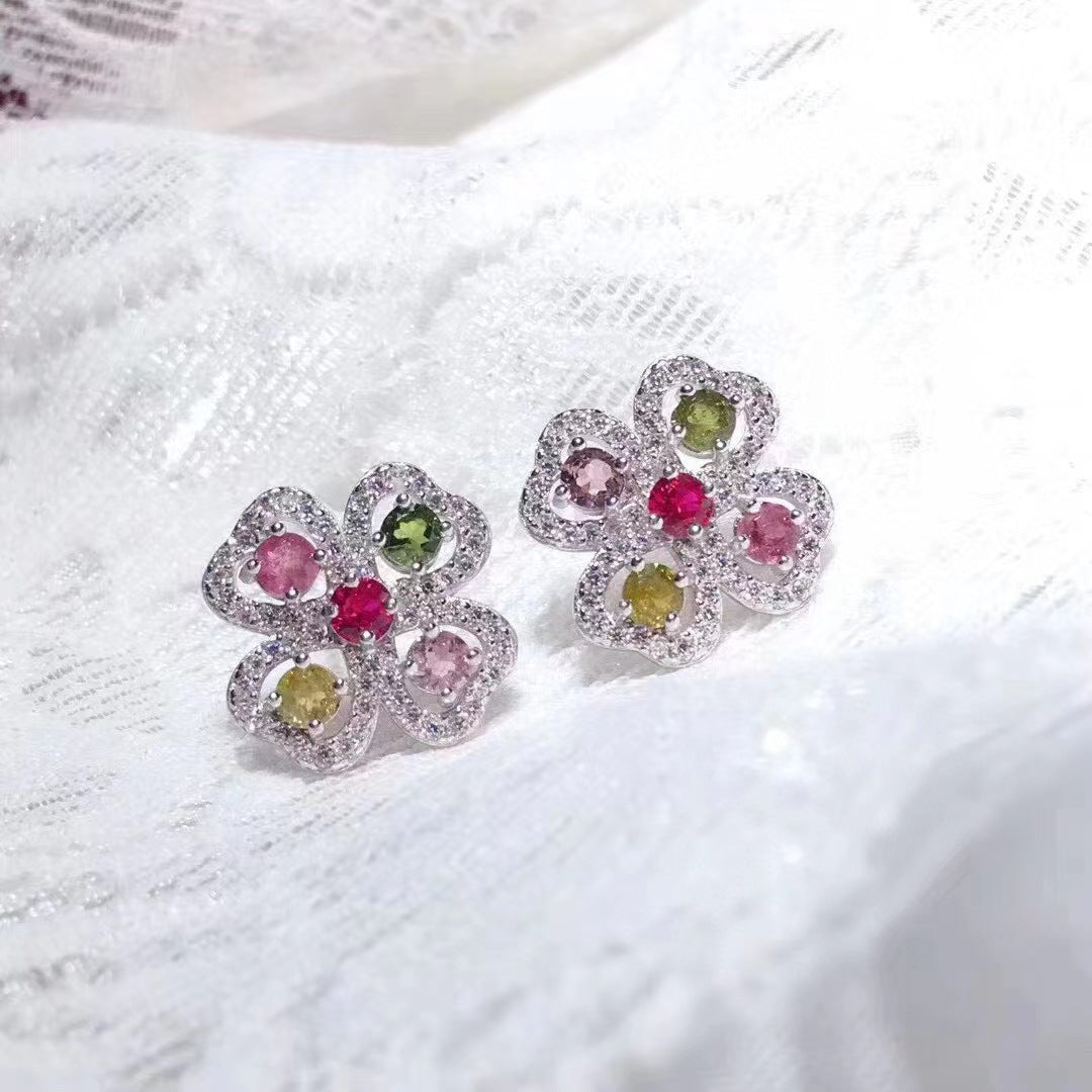 S925 Silber Ohrring Ring Anhänger Set