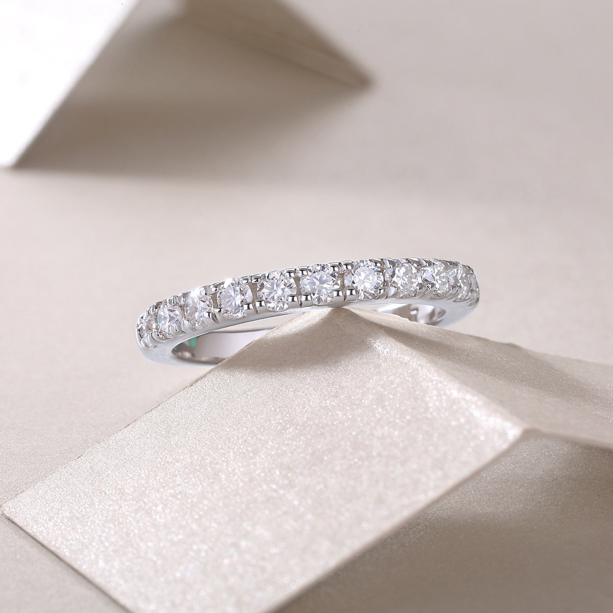 Parallel World Diamantring, Luxus-Modeset, Moissanit-Silberring