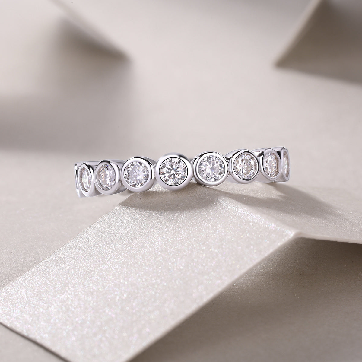 Diamantring Luxus Fashion Set Moissanite Silberring