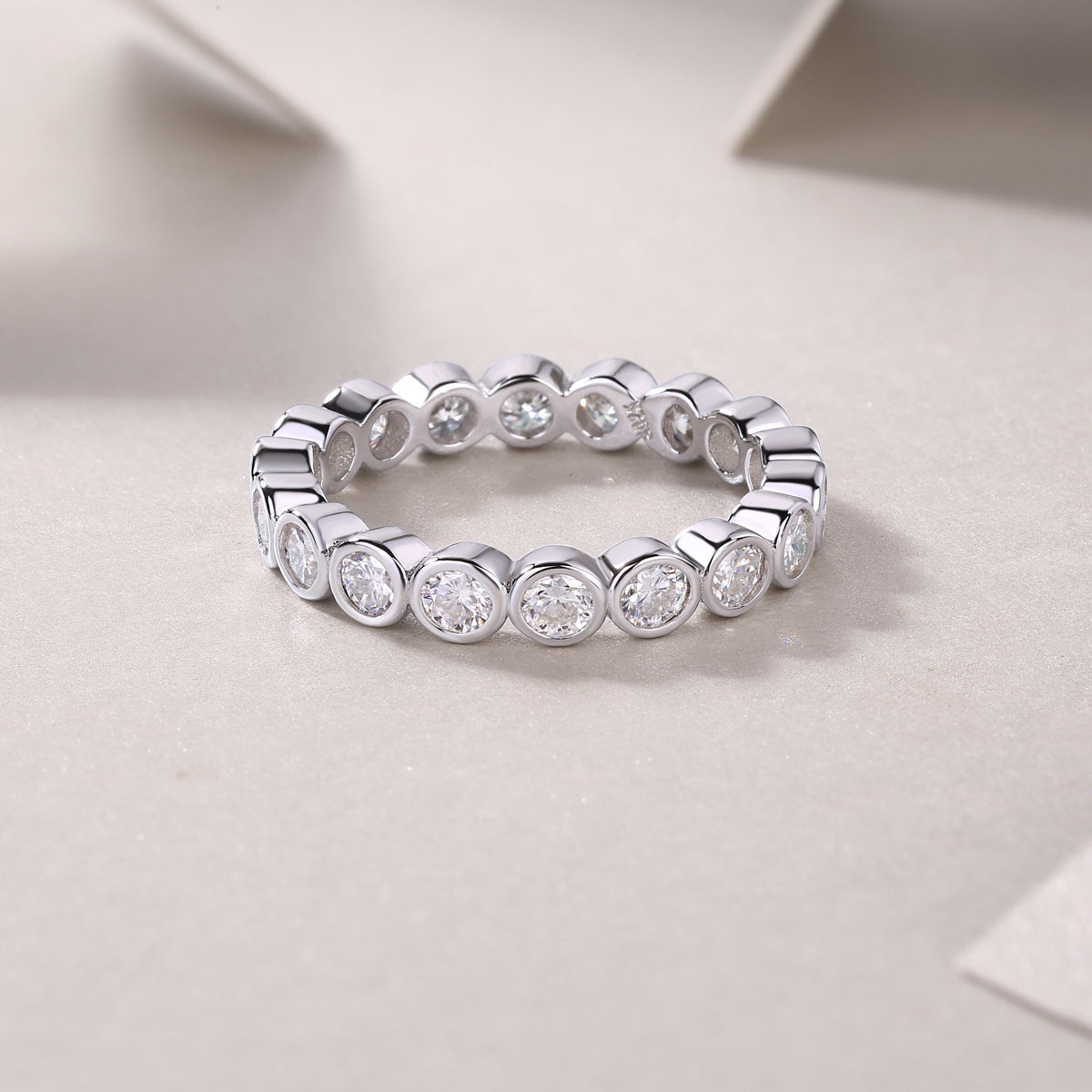 Diamantring Luxus Fashion Set Moissanite Silberring