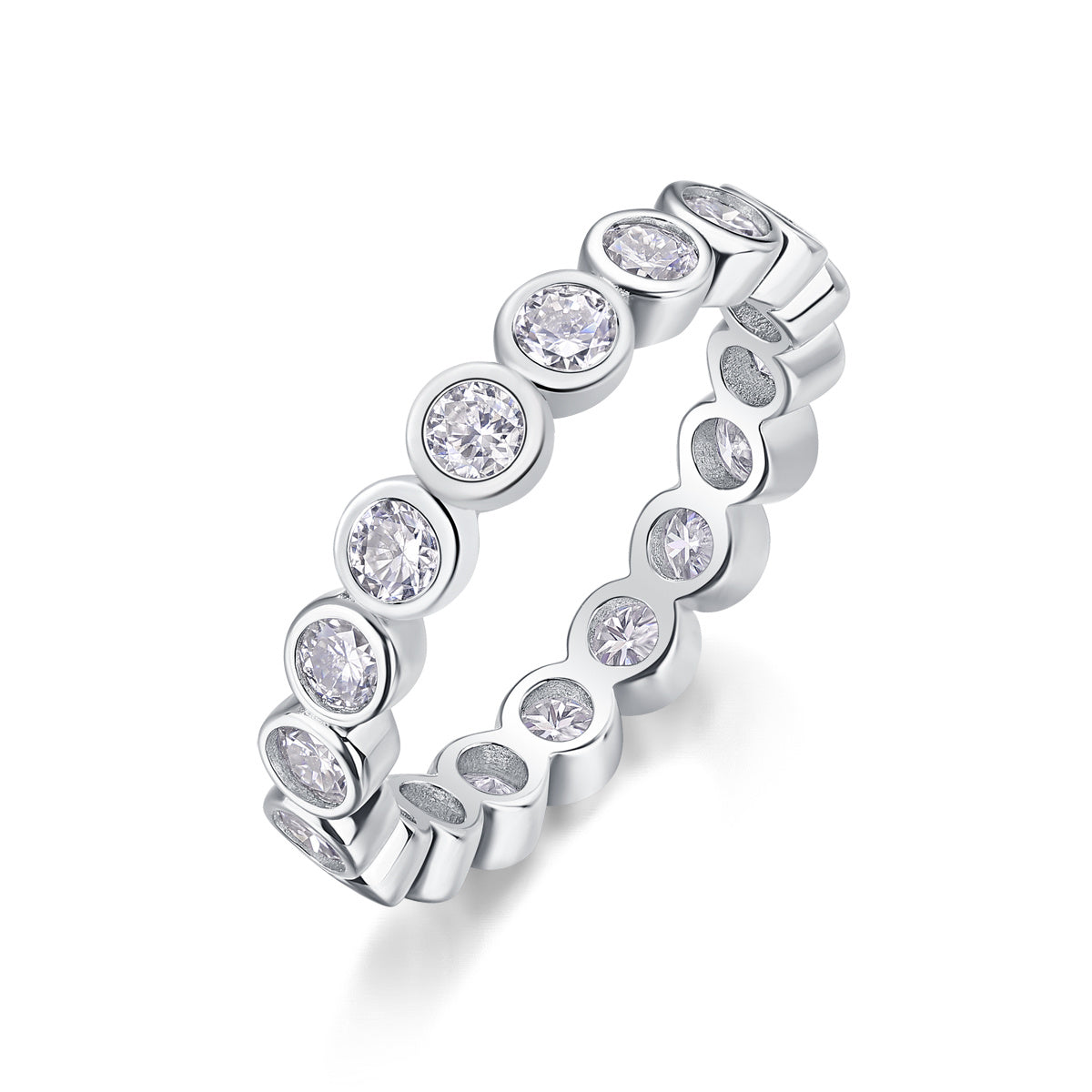 Diamantring Luxus Fashion Set Moissanite Silberring