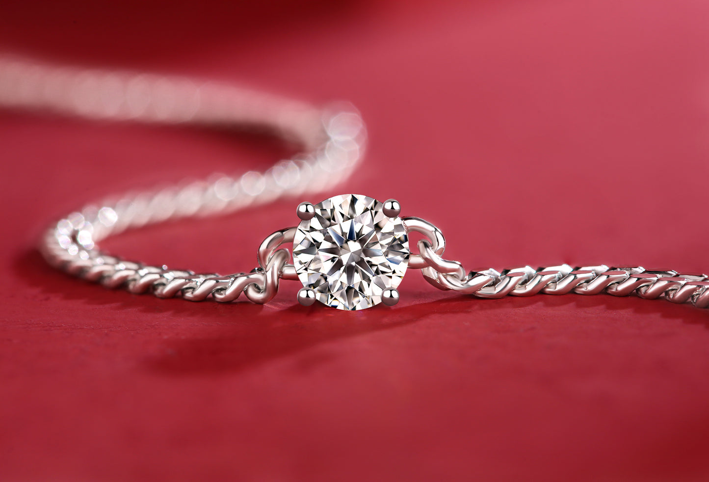 Cuban Luxury Fashion Set Mosan Diamond Silver Jewelry Comparable To Natural Diamond Bracelet