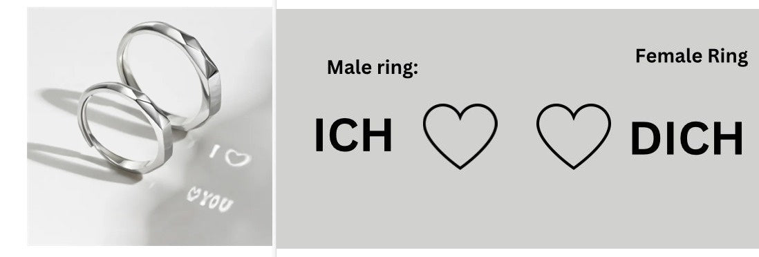 925 Sterling Silber Nicht verblassender Paarring