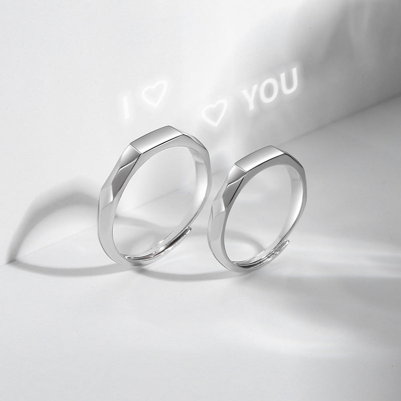 925 Sterling Silber Nicht verblassender Paarring