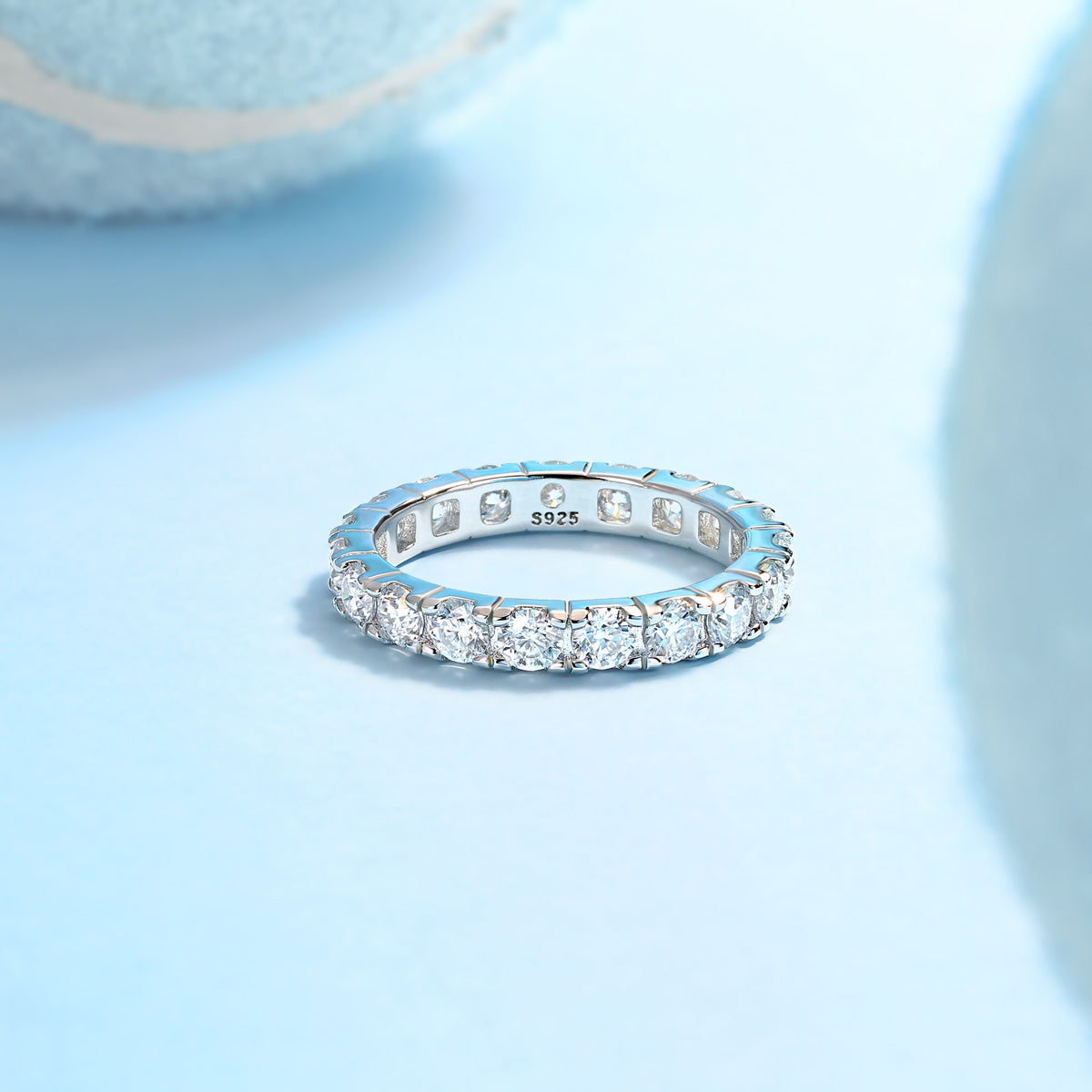 Sternenhimmel-Diamantring, luxuriöser Mode-Set, Moissanit-Silberring