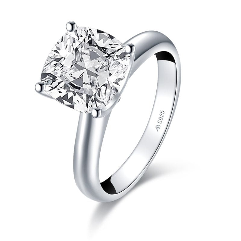 Schlichter Ehering 925 Sterling Silber Diamantring