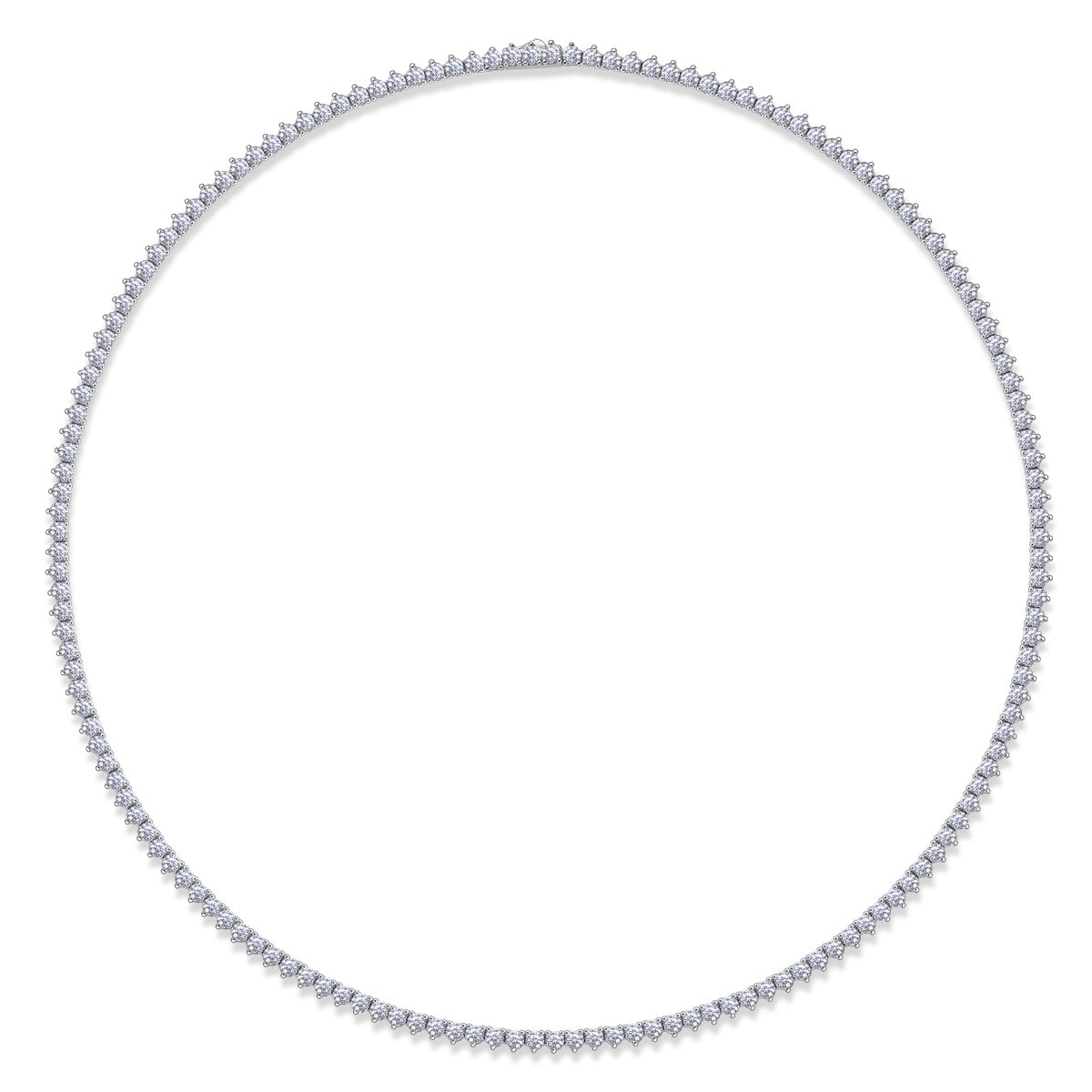 Solitude Luxus Mode Set Mosan Diamant S925 Silber Halskette Rivalisieren Natürliche Diamanten 