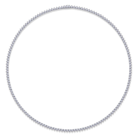 Solitude Luxus Mode Set Mosan Diamant S925 Silber Halskette Rivalisieren Natürliche Diamanten 