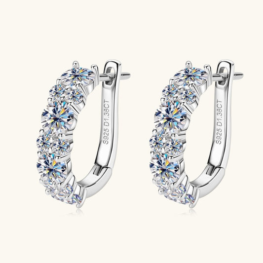 Moissanite Earring Eardrop Girls' High-grade Ear Clip