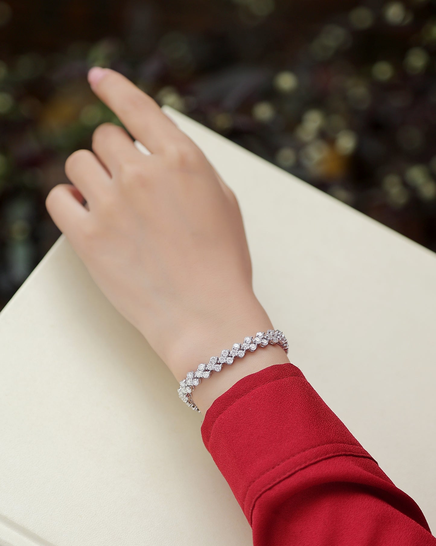 Срібний браслет Kanong Luxury Fashion Mossan Diamond S925