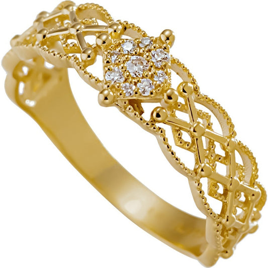 Reiner 18K Jinrege Light Luxury Wide Version Fashion Ring