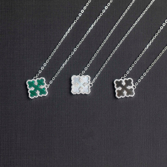Fritillary Bud Clover Pendant Series S925 Silver Necklace