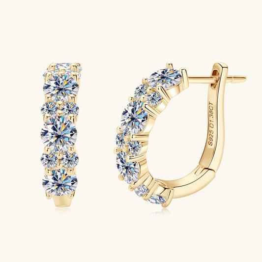 Moissanite Earring Eardrop Girls' High-grade Ear Clip