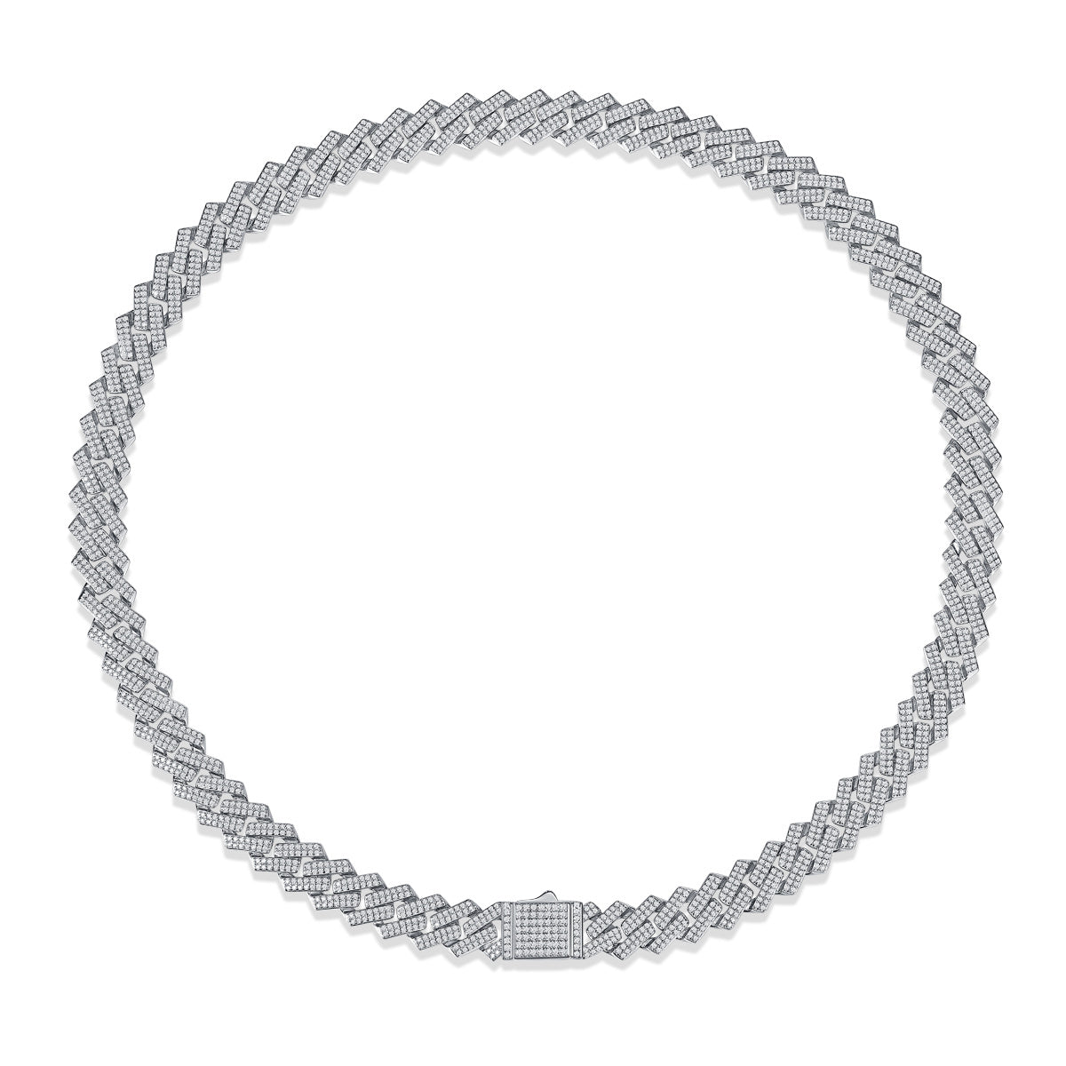 Herren Luxus Mode Mosan Diamant S925 Silber Halskette Vergleichbar Mit Natürlichen Diamanten 