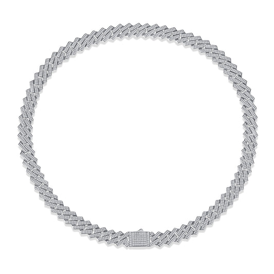 Herren Luxus Mode Mosan Diamant S925 Silber Halskette Vergleichbar Mit Natürlichen Diamanten 