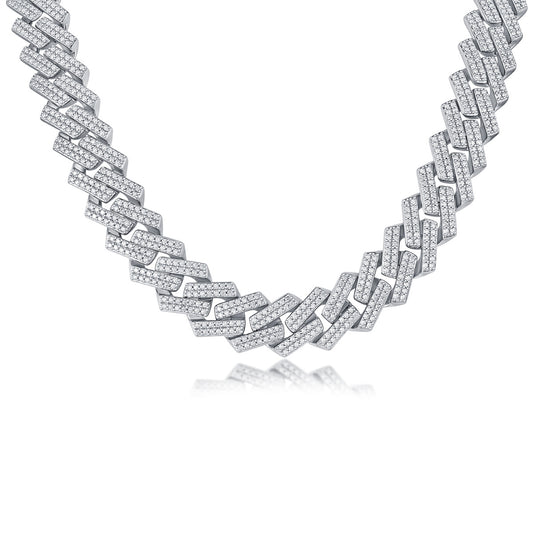 Herren Luxus Mode Mosan Diamant S925 Silber Halskette Vergleichbar Mit Natürlichen Diamanten 