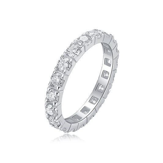 Sternenhimmel-Diamantring, luxuriöser Mode-Set, Moissanit-Silberring 